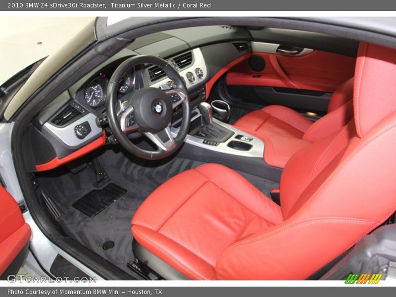 Coral Red Interior - 2010 Z4 sDrive30i Roadster 
