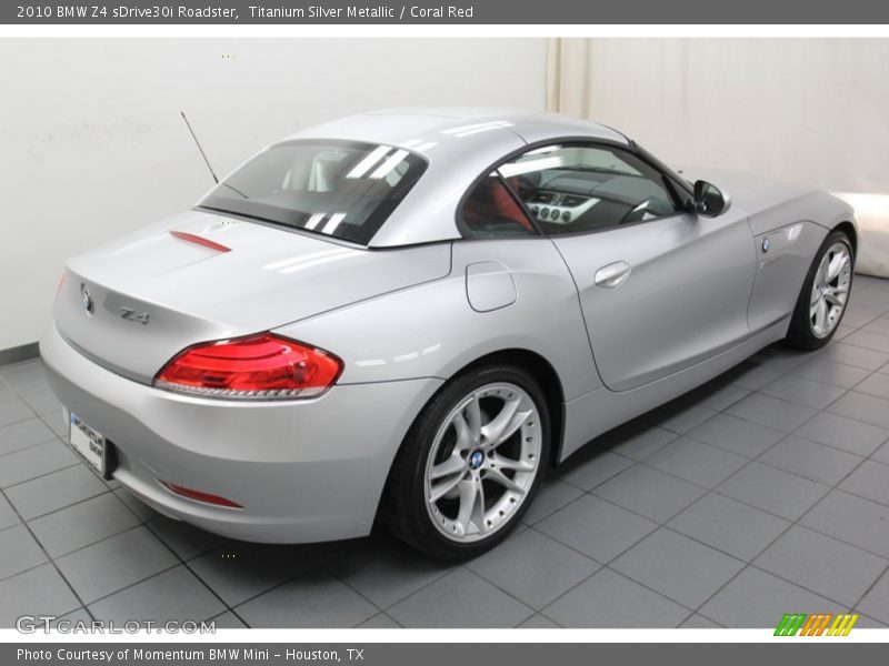 Titanium Silver Metallic / Coral Red 2010 BMW Z4 sDrive30i Roadster