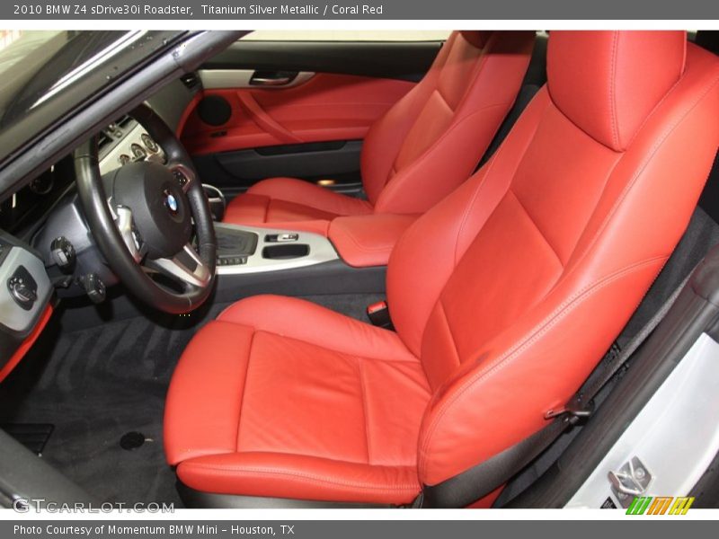 Titanium Silver Metallic / Coral Red 2010 BMW Z4 sDrive30i Roadster