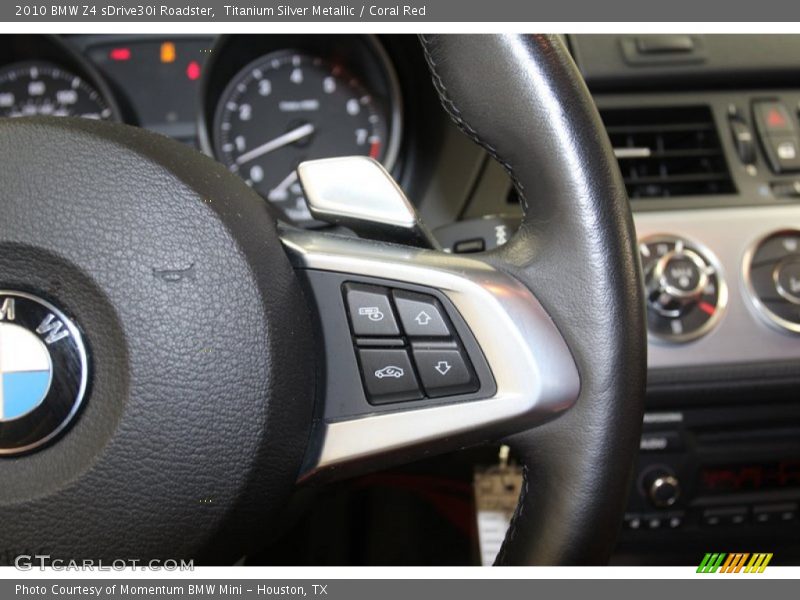 Titanium Silver Metallic / Coral Red 2010 BMW Z4 sDrive30i Roadster