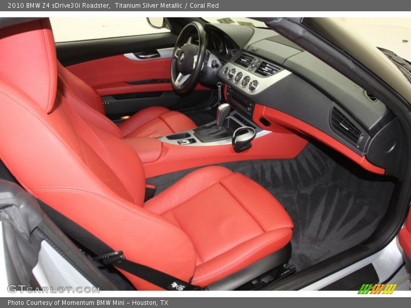 Titanium Silver Metallic / Coral Red 2010 BMW Z4 sDrive30i Roadster