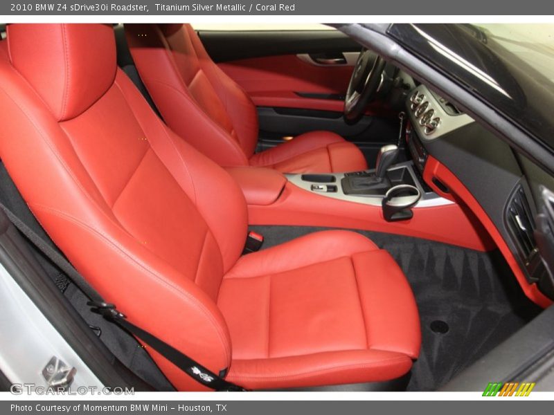 Titanium Silver Metallic / Coral Red 2010 BMW Z4 sDrive30i Roadster