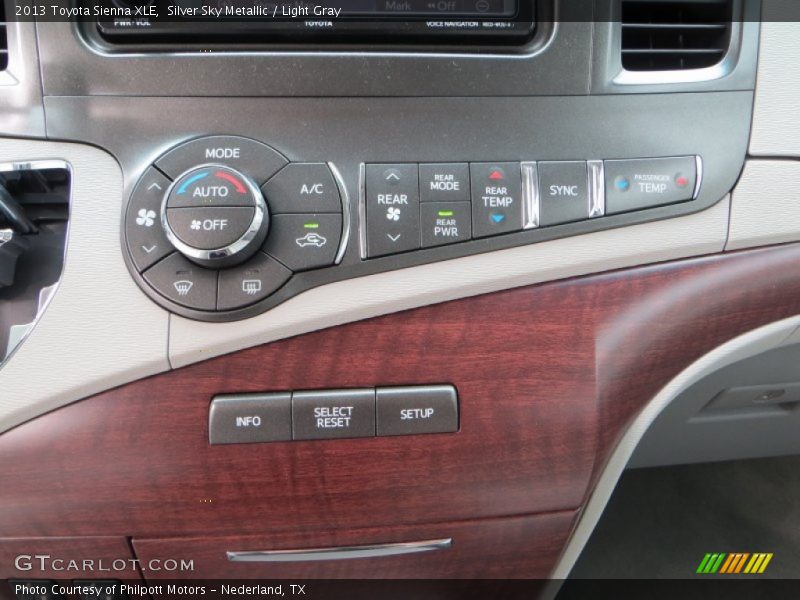 Silver Sky Metallic / Light Gray 2013 Toyota Sienna XLE