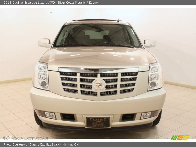 Silver Coast Metallic / Ebony 2013 Cadillac Escalade Luxury AWD