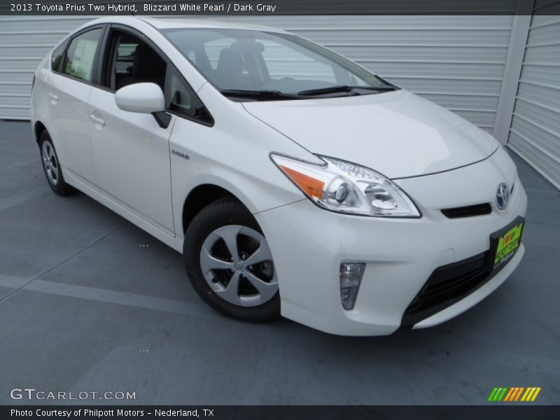 Blizzard White Pearl / Dark Gray 2013 Toyota Prius Two Hybrid