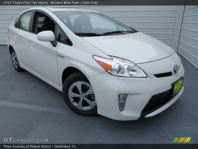 Blizzard White Pearl / Dark Gray 2013 Toyota Prius Two Hybrid