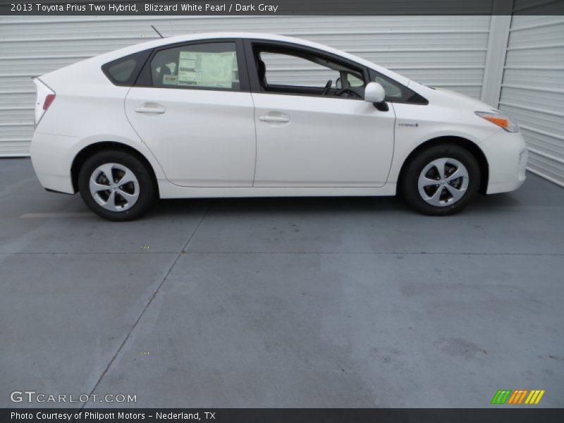 Blizzard White Pearl / Dark Gray 2013 Toyota Prius Two Hybrid