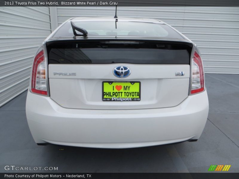 Blizzard White Pearl / Dark Gray 2013 Toyota Prius Two Hybrid