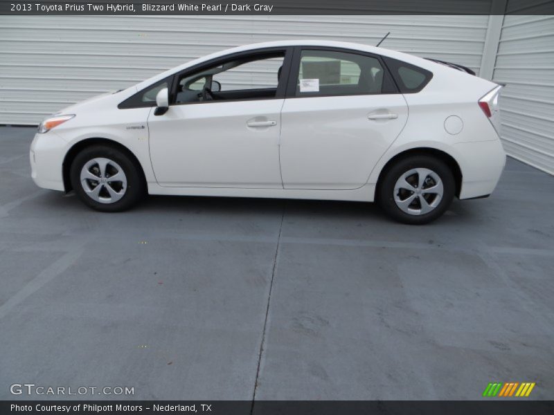 Blizzard White Pearl / Dark Gray 2013 Toyota Prius Two Hybrid