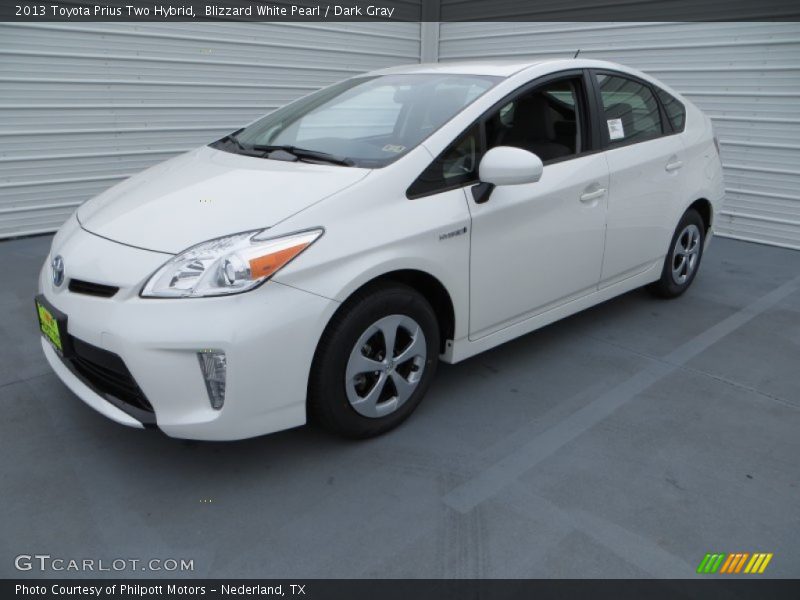 Blizzard White Pearl / Dark Gray 2013 Toyota Prius Two Hybrid