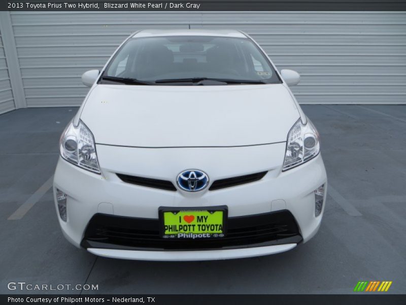 Blizzard White Pearl / Dark Gray 2013 Toyota Prius Two Hybrid