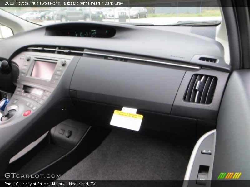 Blizzard White Pearl / Dark Gray 2013 Toyota Prius Two Hybrid