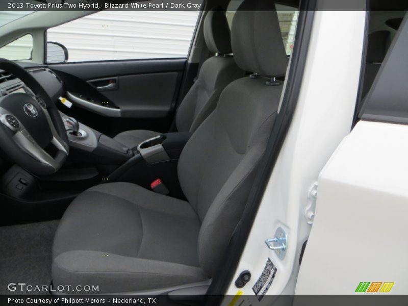 Blizzard White Pearl / Dark Gray 2013 Toyota Prius Two Hybrid
