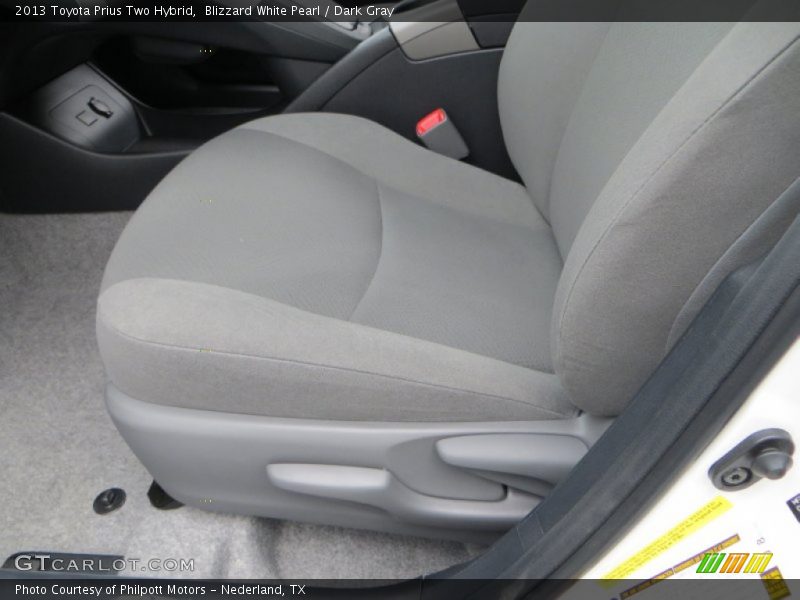 Blizzard White Pearl / Dark Gray 2013 Toyota Prius Two Hybrid