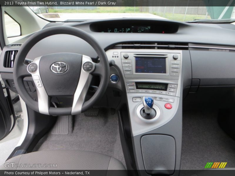 Blizzard White Pearl / Dark Gray 2013 Toyota Prius Two Hybrid