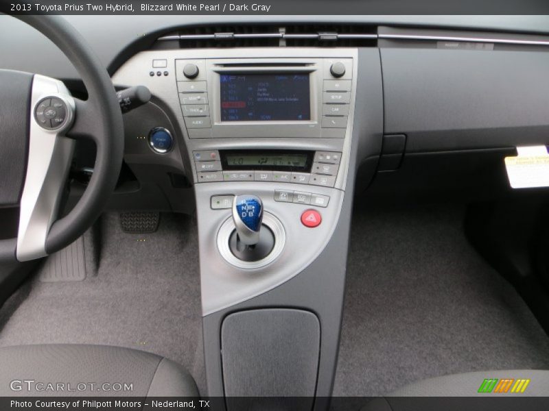 Blizzard White Pearl / Dark Gray 2013 Toyota Prius Two Hybrid