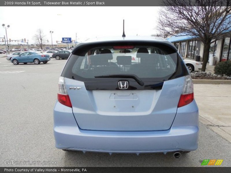 Tidewater Blue Metallic / Sport Black 2009 Honda Fit Sport