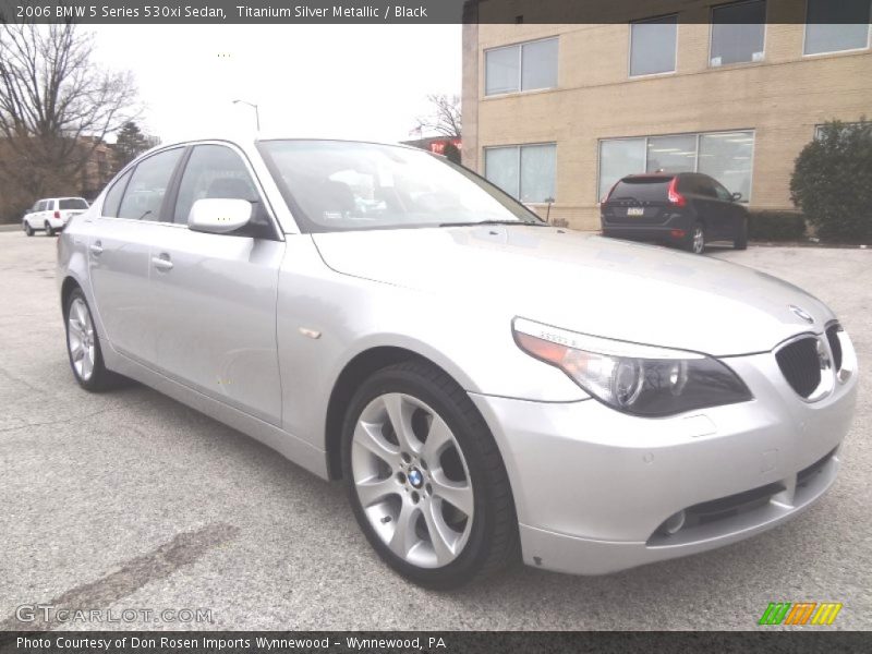 Titanium Silver Metallic / Black 2006 BMW 5 Series 530xi Sedan