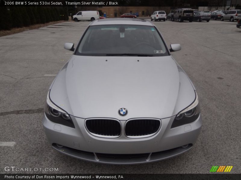 Titanium Silver Metallic / Black 2006 BMW 5 Series 530xi Sedan