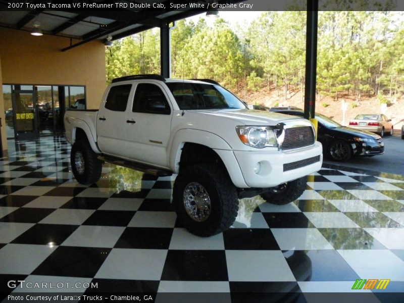 Super White / Graphite Gray 2007 Toyota Tacoma V6 PreRunner TRD Double Cab