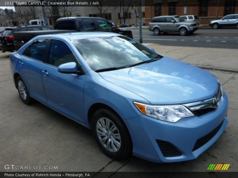 Clearwater Blue Metallic / Ash 2012 Toyota Camry LE