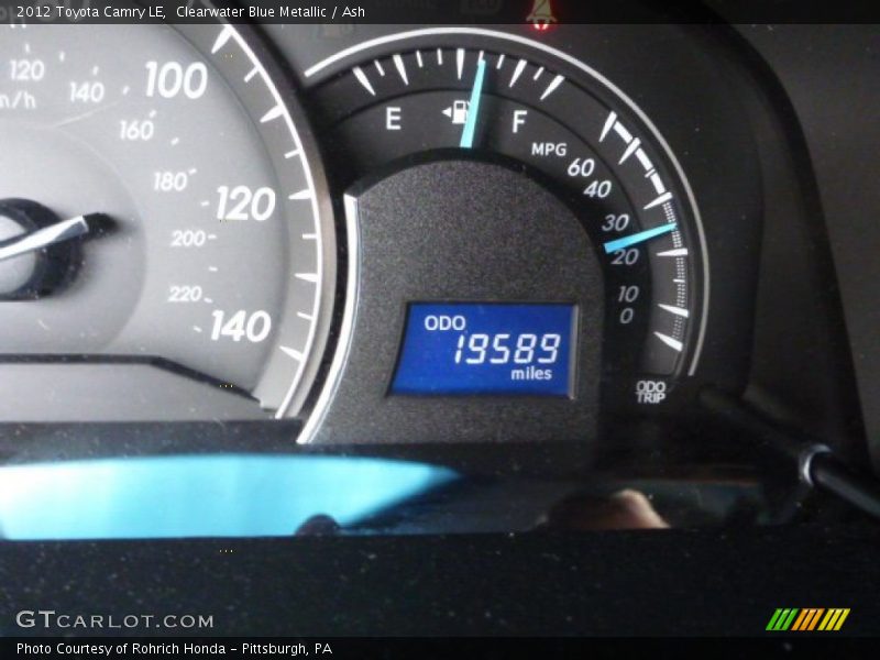 Clearwater Blue Metallic / Ash 2012 Toyota Camry LE
