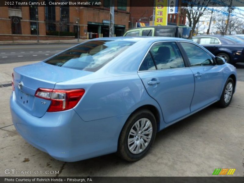 Clearwater Blue Metallic / Ash 2012 Toyota Camry LE