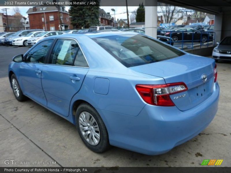 Clearwater Blue Metallic / Ash 2012 Toyota Camry LE