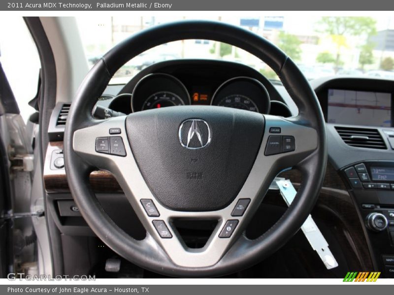 Palladium Metallic / Ebony 2011 Acura MDX Technology