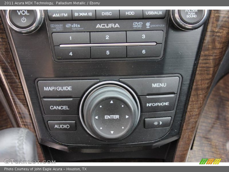 Palladium Metallic / Ebony 2011 Acura MDX Technology