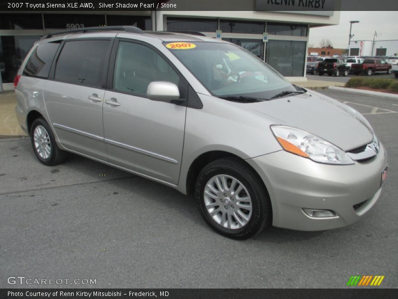Silver Shadow Pearl / Stone 2007 Toyota Sienna XLE AWD