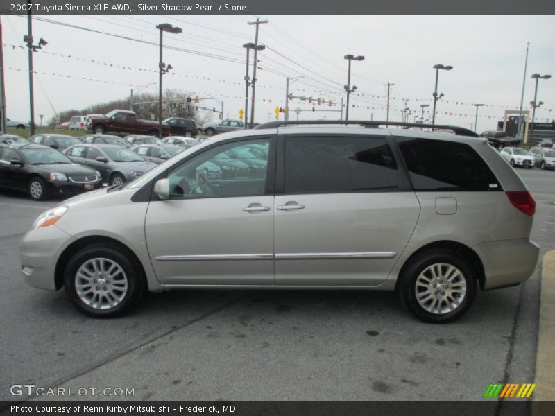 Silver Shadow Pearl / Stone 2007 Toyota Sienna XLE AWD