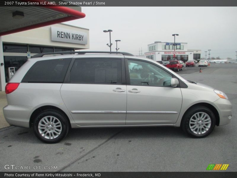 Silver Shadow Pearl / Stone 2007 Toyota Sienna XLE AWD