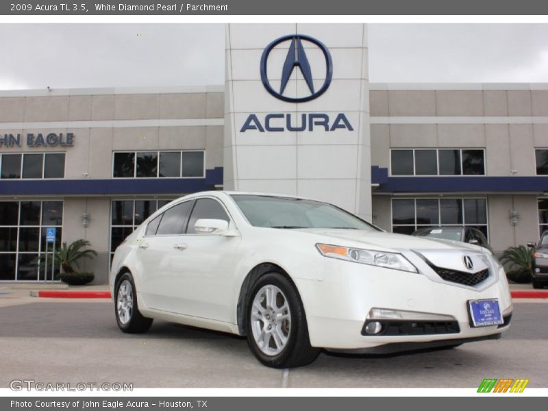 White Diamond Pearl / Parchment 2009 Acura TL 3.5