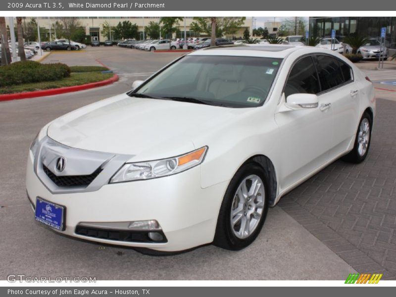 White Diamond Pearl / Parchment 2009 Acura TL 3.5