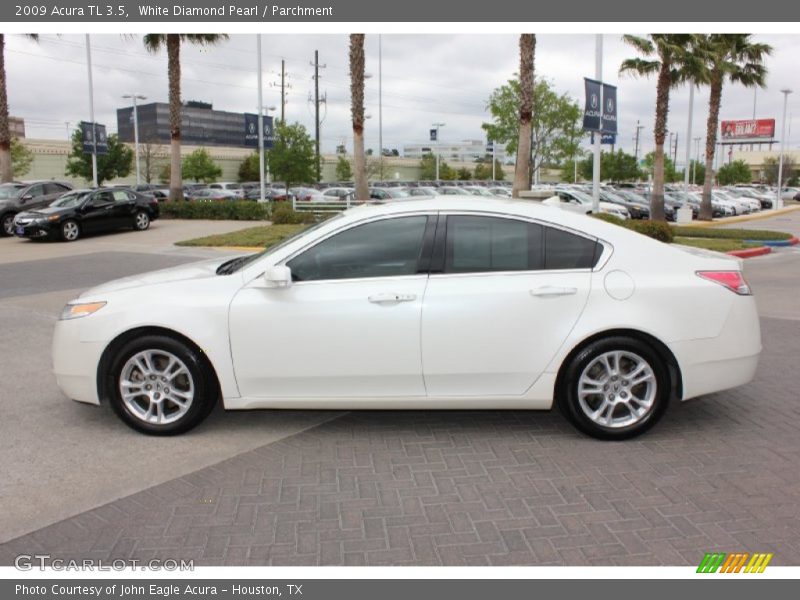 White Diamond Pearl / Parchment 2009 Acura TL 3.5