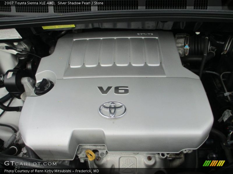 Silver Shadow Pearl / Stone 2007 Toyota Sienna XLE AWD