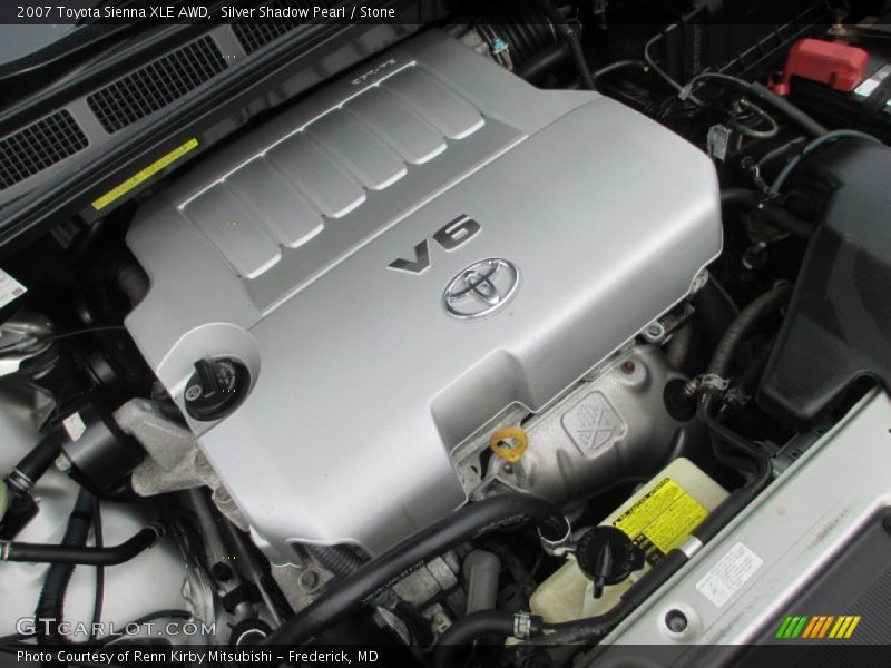 Silver Shadow Pearl / Stone 2007 Toyota Sienna XLE AWD
