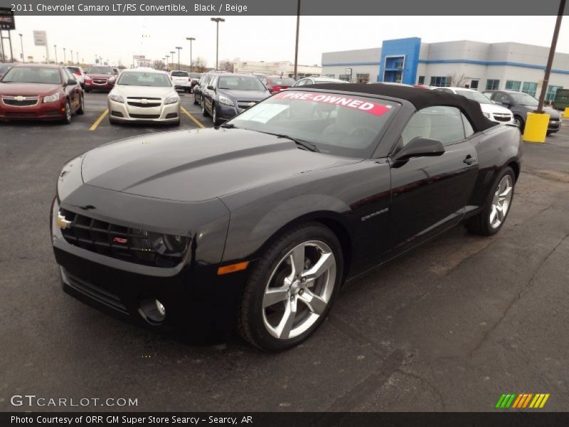 Black / Beige 2011 Chevrolet Camaro LT/RS Convertible