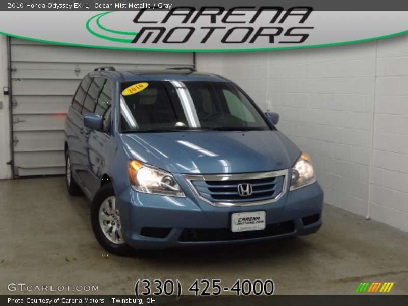 Ocean Mist Metallic / Gray 2010 Honda Odyssey EX-L