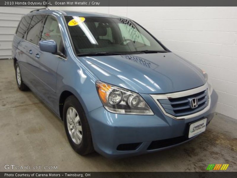 Ocean Mist Metallic / Gray 2010 Honda Odyssey EX-L