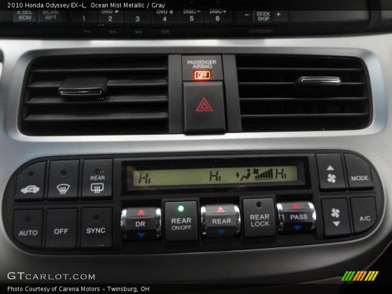 Ocean Mist Metallic / Gray 2010 Honda Odyssey EX-L