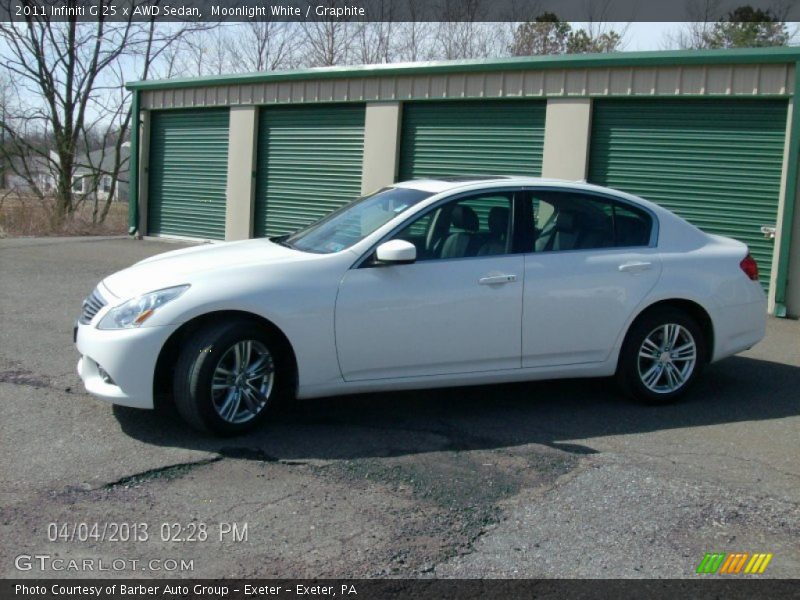 Moonlight White / Graphite 2011 Infiniti G 25 x AWD Sedan