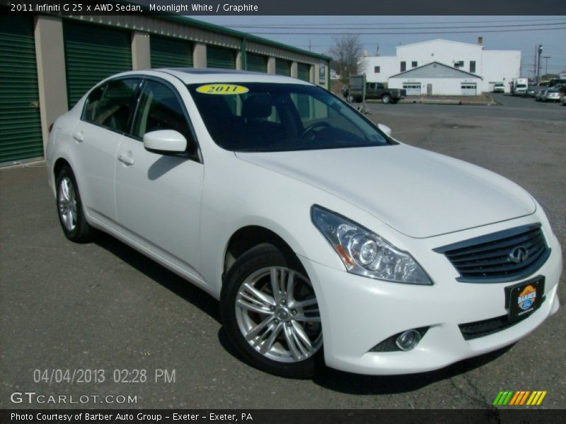Moonlight White / Graphite 2011 Infiniti G 25 x AWD Sedan