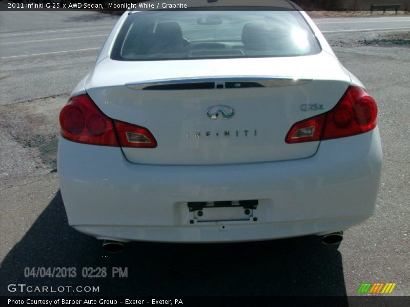 Moonlight White / Graphite 2011 Infiniti G 25 x AWD Sedan