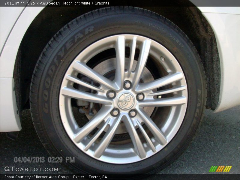 Moonlight White / Graphite 2011 Infiniti G 25 x AWD Sedan