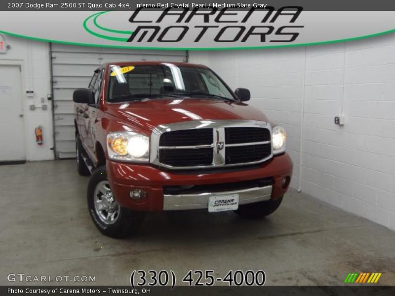 Inferno Red Crystal Pearl / Medium Slate Gray 2007 Dodge Ram 2500 ST Quad Cab 4x4