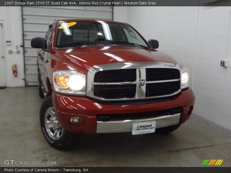 Inferno Red Crystal Pearl / Medium Slate Gray 2007 Dodge Ram 2500 ST Quad Cab 4x4