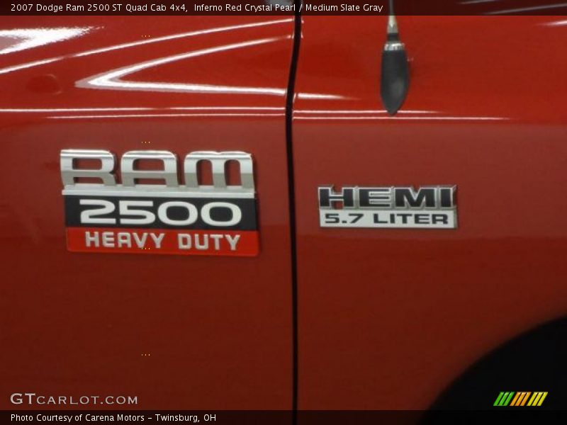 Inferno Red Crystal Pearl / Medium Slate Gray 2007 Dodge Ram 2500 ST Quad Cab 4x4