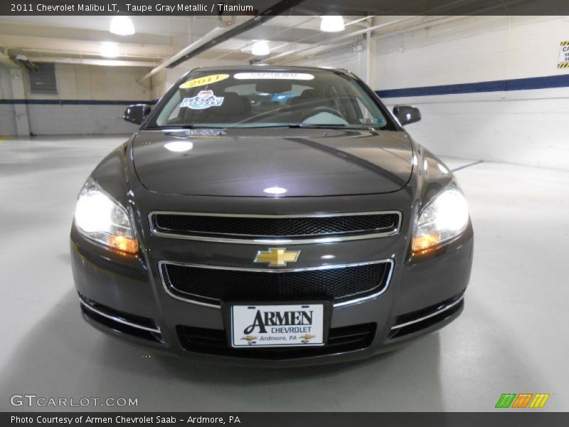 Taupe Gray Metallic / Titanium 2011 Chevrolet Malibu LT